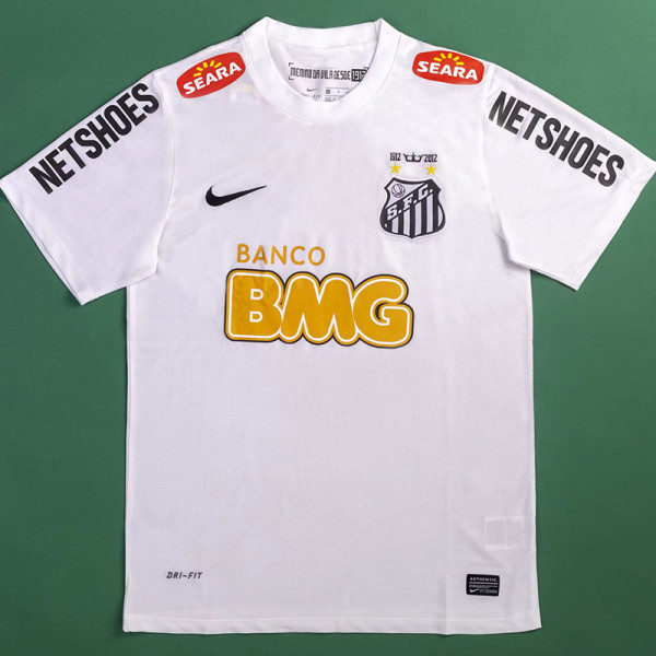2012-2013 Santos FC Home Retro Soccer Jersey(全广告)