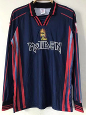 1999 West Ham Iron Maiden Long Sleeve Retro Soccer Jersey (长袖)