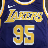 LAKERS TOSCAN  #95 Purple Top Quality Hot Pressing NBA Jersey