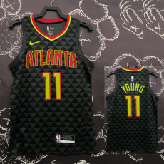 HAWKS YOUNG #11 Black Top Quality Hot Pressing NBA Jersey