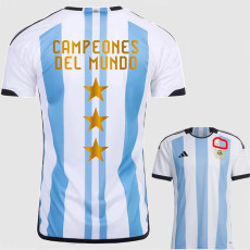 22-23 CAMPEONES DEL MUNDO 3 Stars Argentina Home Fans Soccer Jersey (三星)