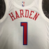 22-23 76ERS HARDEN #1 White City Edition Top Quality Hot Pressing NBA Jersey