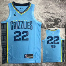 22-23 GRIZZLIES BANE #22 Blue Top Quality Hot Pressing NBA Jersey (Trapeze Edition)