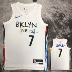 22-23 NETS DURANT #7 White City Edition Top Quality Hot Pressing NBA Jersey
