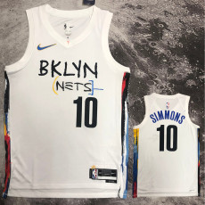 22-23 NETS SIMMONS #10 White City Edition Top Quality Hot Pressing NBA Jersey