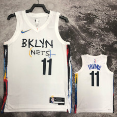 22-23 NETS IRVING #11 White City Edition Top Quality Hot Pressing NBA Jersey