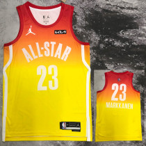 2023 ALL STAR MARKKANEN #23 Yellow Top Quality Hot Pressing NBA Jersey (全明星)