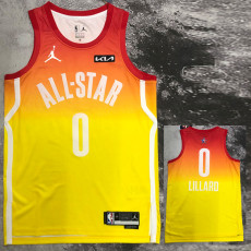 2023 ALL STAR LILIARD #0 Yellow Top Quality Hot Pressing NBA Jersey (全明星)