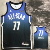2023 ALL STAR DONCIC #77 Blue Top Quality Hot Pressing NBA Jersey (全明星)