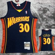 2010 WARRIORS CURRY #30 Navy blue Retro Top Quality Hot Pressing NBA Jersey