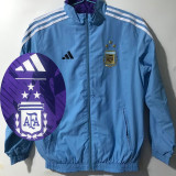 22-23 Argentina Purple Blue Double Sided Windbreaker (tape logo) (三星-胶标)(双面风衣)