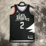 22-23 Clippers LEONARD #2 Black Top Quality Hot Pressing NBA Jersey (Trapeze Edition)