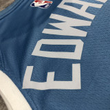 2019-20 Timberwolves EDWARDS #1 Sky Blue Retro Top Quality Hot Pressing NBA Jersey