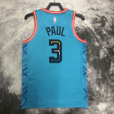 SUNS Paul #3 Blue Top Quality Hot Pressing NBA Jersey