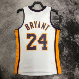 2009-10 LAKERS BRYANT #24 White Retro Top Quality Hot Pressing NBA Jersey(V领)