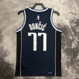 22-23 Dallas Mavericks DONCIC #77 Black Top Quality Hot Pressing NBA Jersey (Trapeze Edition)飞人版