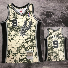 2013-14 SA Spurs PARKER #9 Green CamouflageTop Quality Hot Pressing NBA Jersey (迷彩）