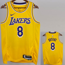 22-23 LAKERS BRYANT #8 Yellow Top Quality Hot Pressing NBA Jersey(圆领)