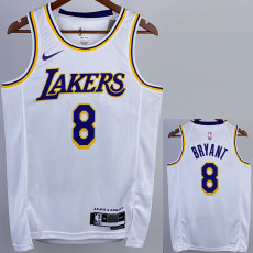 22-23 LAKERS BRYANT #8 White Top Quality Hot Pressing NBA Jersey(圆领)
