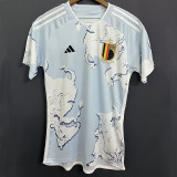 2023 Belgium Grey Blue Fans Soccer Jersey