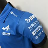 2023 F1 ALPINE Blue Polo Racing Suit(有领)