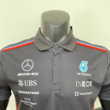 2023 F1 Mercedes Black Polo Racing Suit(有领)