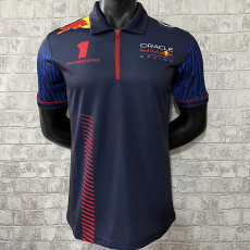 2023 F1 Red Bull #1 Royal Blue Polo Red Racing Suit(有领1号)