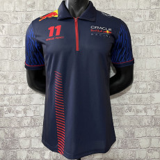 2023 F1 Red Bull #11 Royal Blue Polo Red Racing Suit(有领11号)