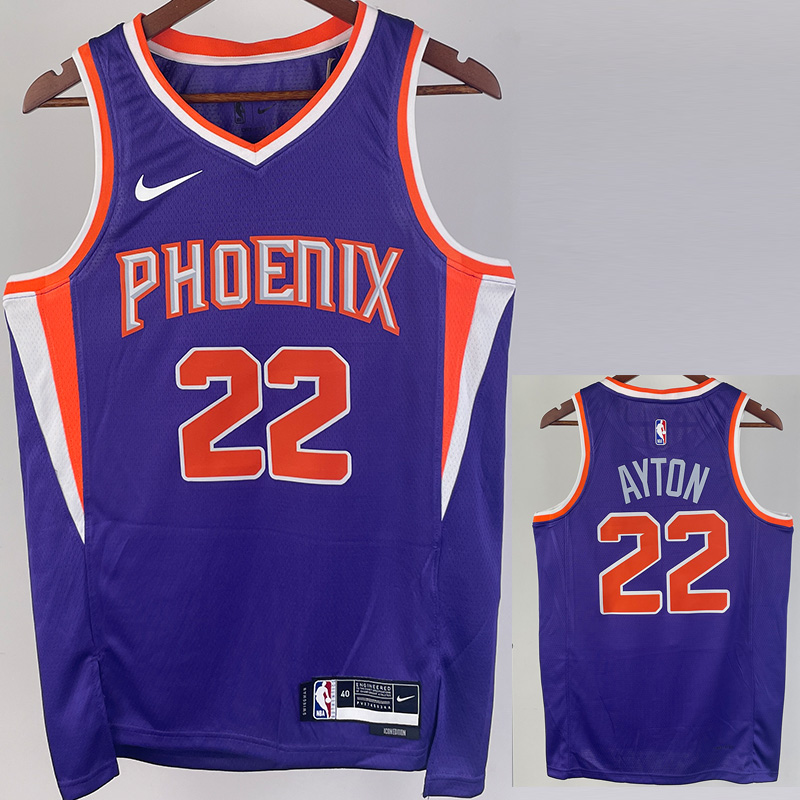 US$ 26.00 - 23-24 SUNS BOOKER #1 White Top Quality Hot Pressing NBA Jersey  - m.