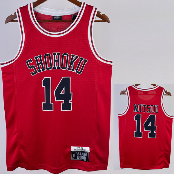 2023 SHOHOKU MITSUI #14 Red Top Quality Hot Pressing NBA Jersey (带标）