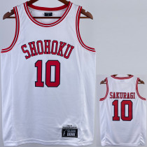 2023 SHOHOKU SAKURAGI #10 White Top Quality Hot Pressing NBA Jersey(带标）