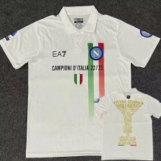 2023 Napoli White Campioni D'ITALIA Polo Short Sleeve