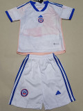 23-24 Chile White Pink Kids Soccer Jersey