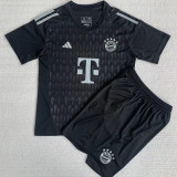 23-24 Bayern Black GoalKeeper Kids Soccer Jersey