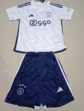 23-24 Ajax Away Kids Soccer Jersey