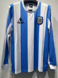 1986 Argentina Home Long Sleeve Retro Soccer Jersey (长袖)