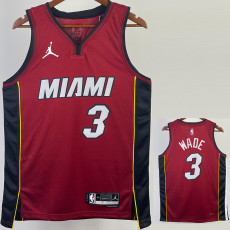 22-23 HEAT WADE #3 Red Top Quality Hot Pressing NBA Jersey (Trapeze Edition) 飞人版