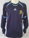 2006 Argentina Away Long Sleeve Retro Soccer Jersey (长袖)
