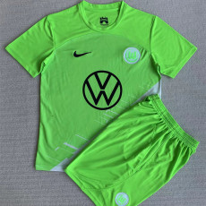 23-24 Wolfsburg Home Kids Soccer Jersey