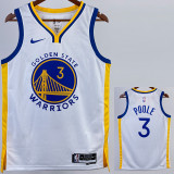 22-23 WARRIORS POOLE #3 White Top Quality Hot Pressing NBA Jersey (V领)