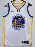 22-23 WARRIORS CURRY #30 White Top Quality Hot Pressing NBA Jersey (V领)