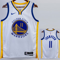 22-23 WARRIORS THOMPSON #11 White Top Quality Hot Pressing NBA Jersey (V领)