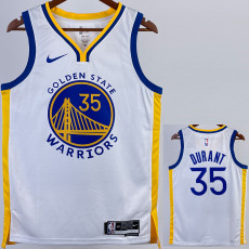 22-23 WARRIORS DURANT #35 White Top Quality Hot Pressing NBA Jersey (V领)