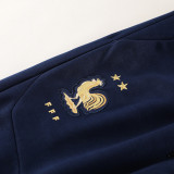 23-24 France Royal Blue Hoodie Jacket Tracksuit #02