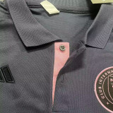 23-24 Inter Miami Grey Polo Short Sleeve (灰色)