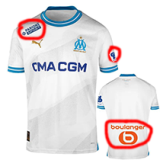 23-24 Marseille Home Fans Soccer Jersey (Print all Sponsor)