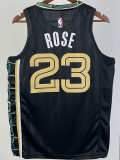 22-23 Grizzlies ROSE #23 Black City Edition Top Quality Hot Pressing NBA Jersey