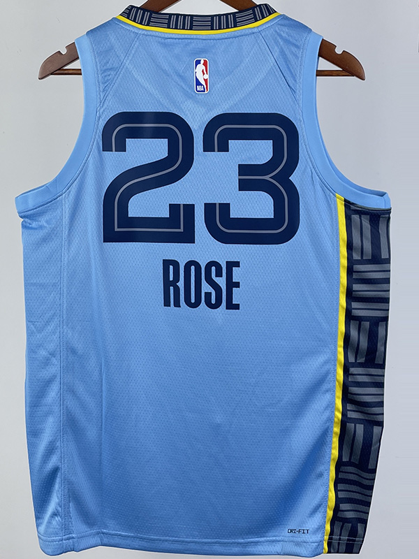 US$ 26.00 - 22-23 GRIZZLIES ROSE #23 Blue Top Quality Hot Pressing