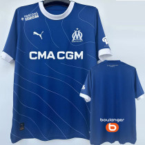 23-24 Marseille Away Fans Soccer Jersey (Print all Sponsor)