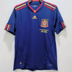 2010  Spain Away Royal Blue Retro Soccer Jersey(带胸前决赛字)